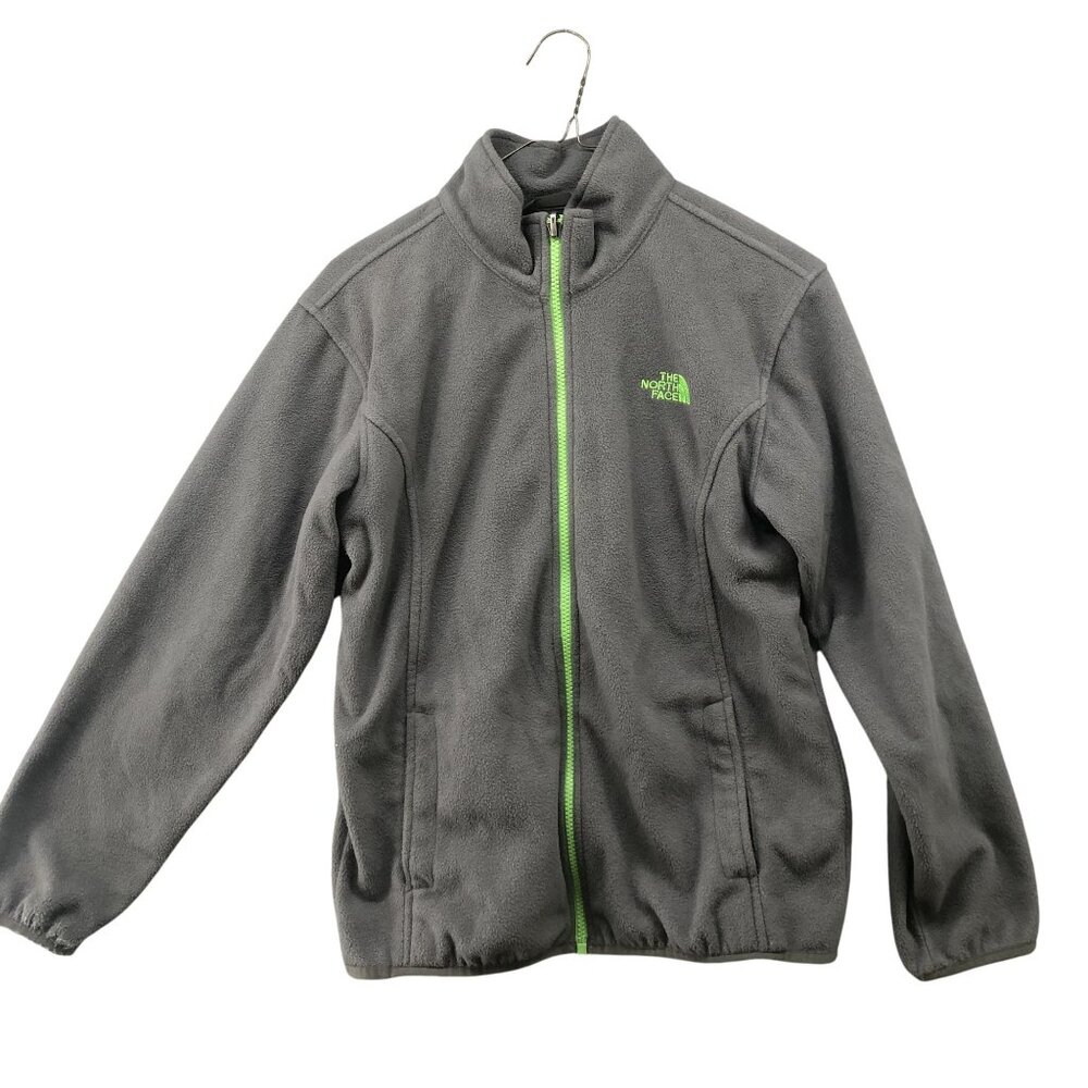 The North Face Fleece Jacket Youth Size‎ L (14-16) Gray Boys Girls Full Zip